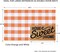 Cotton Orange and White Plaid Rug, 3' x 5' Fall Outdoor Front Door Decorative Mat, Hand Woven Rug for Layered Door Mats Washable Carpet for Porch, Entryway, Farmhouse, Autumn, Halloween